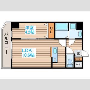 URBAN TERRACE ODAWARA(1LDK/10階)の間取り写真