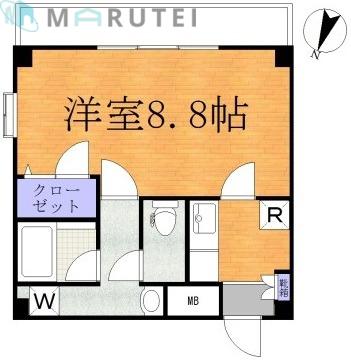 レクレドール(1K/1階)の間取り写真