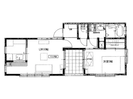 SPANZ 姪浜南(1LDK/1階)の間取り写真