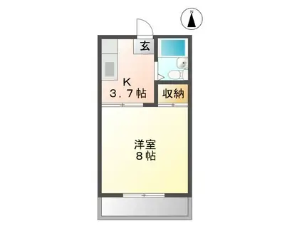 コート江戸橋(1K/3階)の間取り写真