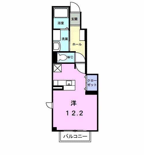 サニ-サイドハウス森A(ワンルーム/1階)の間取り写真