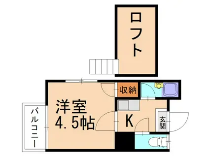 メゾンアカデミック(1K/1階)の間取り写真