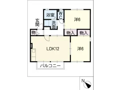 エイトファーム知立B(2LDK/2階)の間取り写真