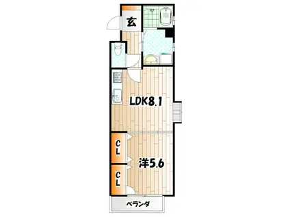 SUN SHINE CITY(1LDK/3階)の間取り写真