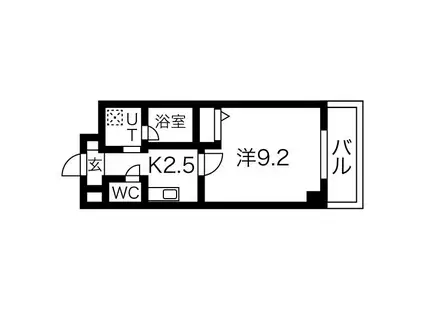 ノーブル コート(1K/2階)の間取り写真