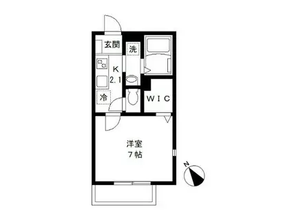 プリムラ(1K/1階)の間取り写真