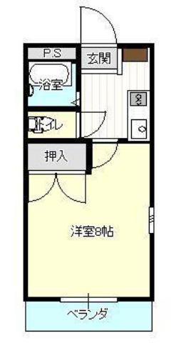 エメローズ井内(1K/1階)の間取り写真