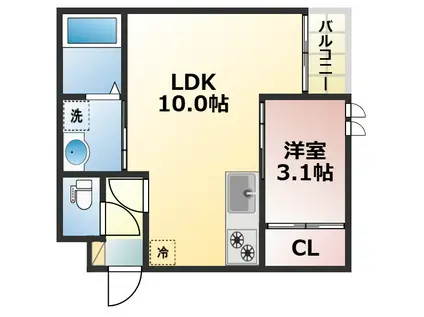 REGALEST肥後大津駅(1LDK/1階)の間取り写真