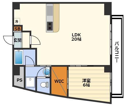 コーポ中津(1LDK/3階)の間取り写真