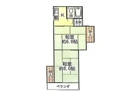 エクセランス稲島(2K/5階)の間取り写真