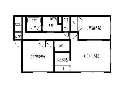 KA PILINA(2LDK/1階)の間取り写真