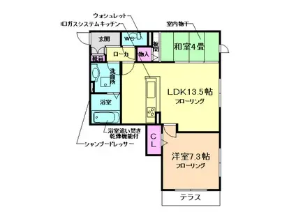 CASA FILANTE VOL.II(2LDK/1階)の間取り写真