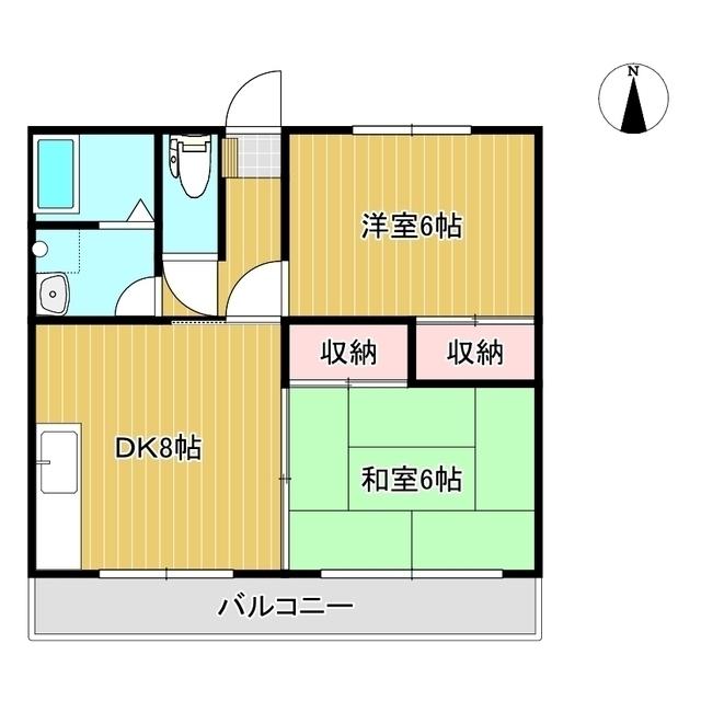 セピア21(2DK/1階)の間取り写真