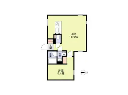 グランクレーア南砂(1LDK/2階)の間取り写真