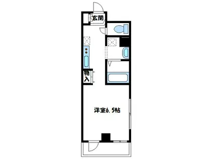 カルチェ橋本(1K/2階)の間取り写真
