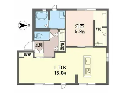 クレール池田(1LDK/1階)の間取り写真