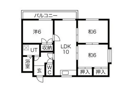 天水ハイツ(3LDK/2階)の間取り写真