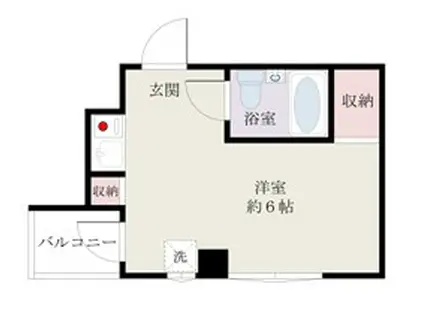 メゾンカミール(ワンルーム/4階)の間取り写真