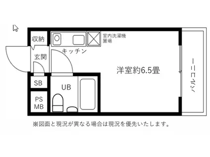 ロータリーライフ久里浜(ワンルーム/1階)の間取り写真