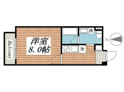 ルーセントコート代々木上原(1K/3階)の間取り写真