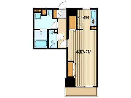 グラン・シャリオ石神井(ワンルーム/3階)の間取り写真