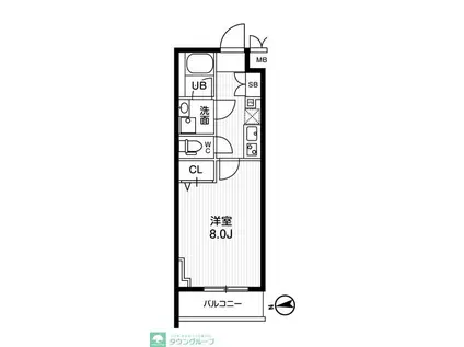 AR向島(1K/4階)の間取り写真