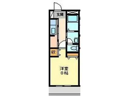 レジデンス・ハニー(1K/1階)の間取り写真