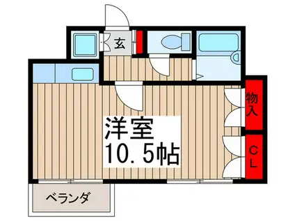 K-フラット(ワンルーム/3階)の間取り写真