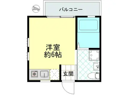 アパートメント新小岩B棟(ワンルーム/2階)の間取り写真