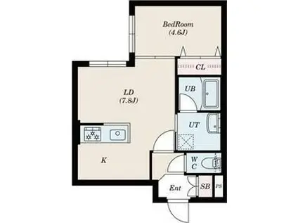 VILLA 41 KOTONI SAPPORO(1LDK/3階)の間取り写真