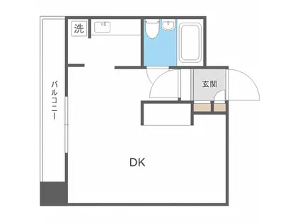 パールタウン大通(1DK/5階)の間取り写真