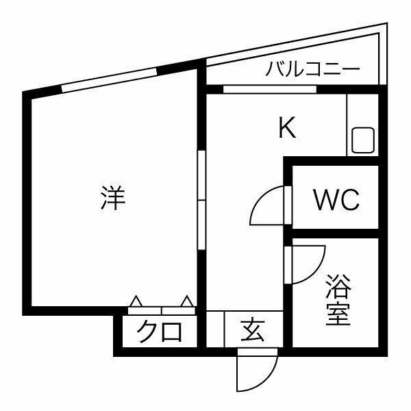 ルーミハイツ塚本(1DK/4階)の間取り写真