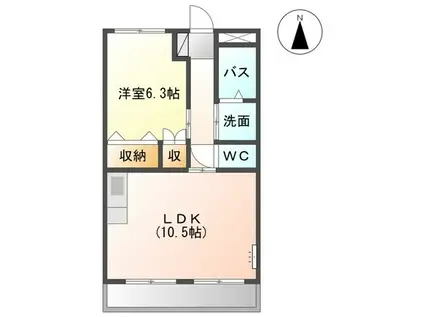 フォレスト壱番館(1LDK/2階)の間取り写真