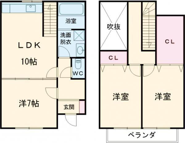 トロイメライII(3LDK/1階)の間取り写真