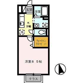 パストラルコンフォート(1K/1階)の間取り写真