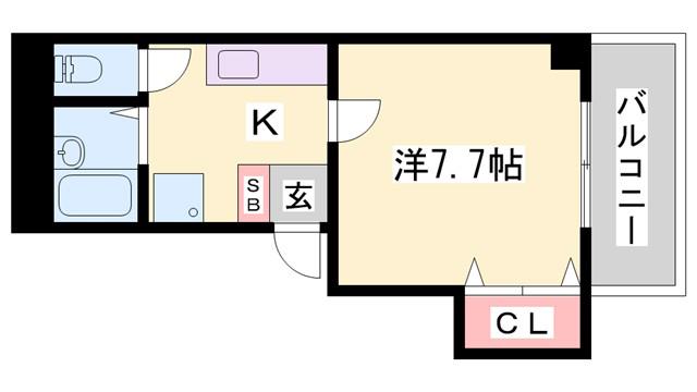 クレアトゥールOTUKA(1K/3階)の間取り写真