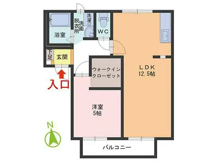 コーポしまうら(1LDK/2階)の間取り写真