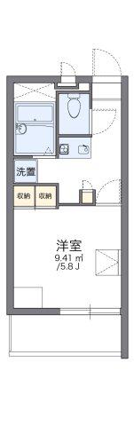 レオパレスクララ九条(1K/4階)の間取り写真