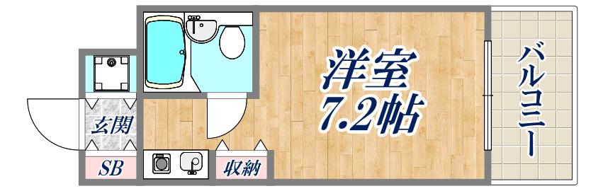 WINBELL SOLO 立花(ワンルーム/3階)の間取り写真