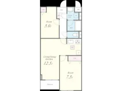 MORRIS芝(2LDK/3階)の間取り写真