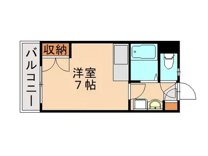 オリエンタル折尾駅(ワンルーム/7階)の間取り写真