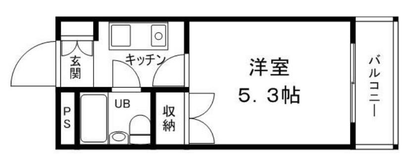 グリーンハイツ南駅前(1K/1階)の間取り写真
