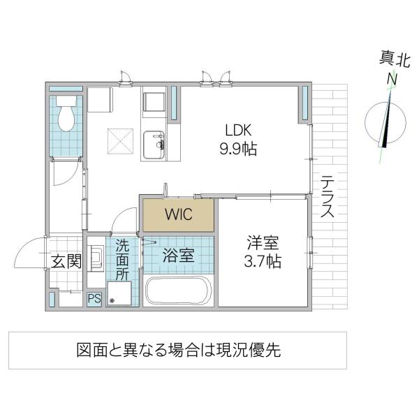 ソラーロ(1LDK/1階)の間取り写真