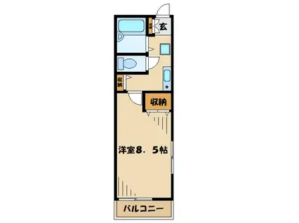 グランドソレーユ(1K/2階)の間取り写真