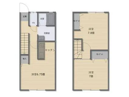クオリティハウス千石(3K/1階)の間取り写真