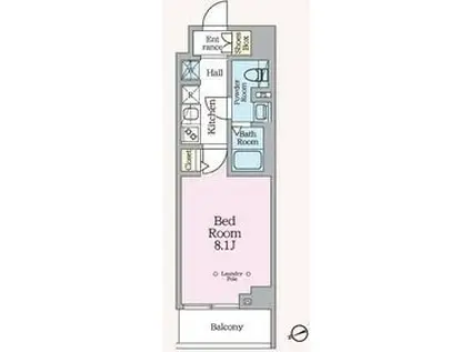 ARKMARKお花茶屋(1K/6階)の間取り写真