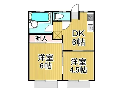 サン・ファミーユ(2DK/1階)の間取り写真