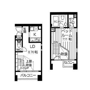 ネット伏見町(1LDK/4階)の間取り写真