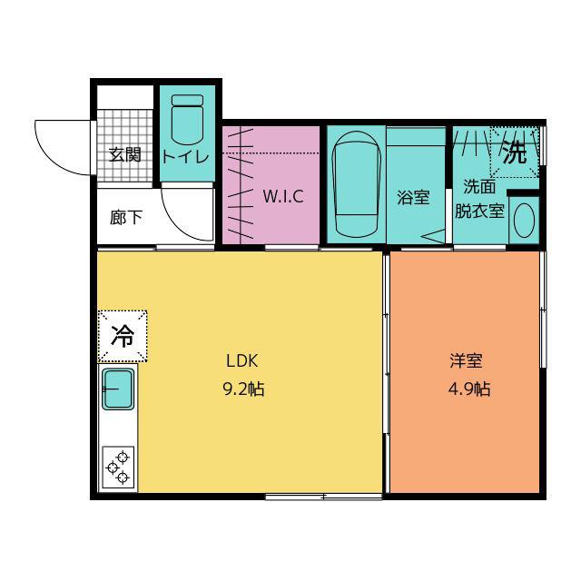 MINDS SQUARE(1LDK/1階)の間取り写真