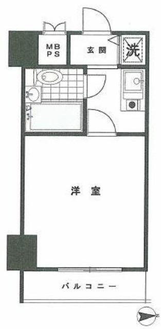 新中野スカイレジテル(1K/10階)の間取り写真